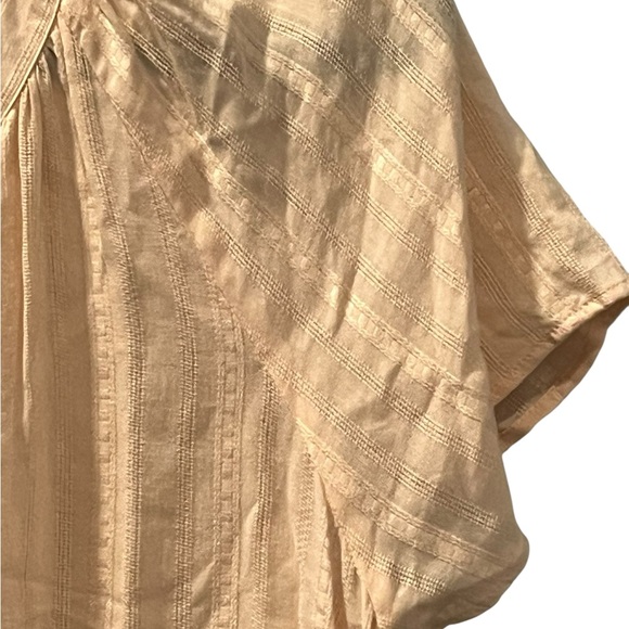 Lovestitch and Acoa Two Shirts Cream Pleated Blouse and Striped Size Large - Picture 4 of 12